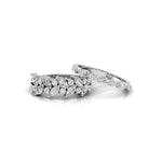 Minimalist Stackable Wedding Band Set, Marquise & Round Cut CZ Stones