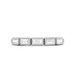 Baguette Cut CZ Five Stone Bezel Set Stacking Half Eternity Band Ring