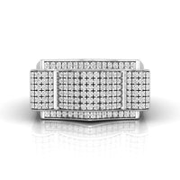 Round Moissanite Hip Hop Chunky Ring For Men