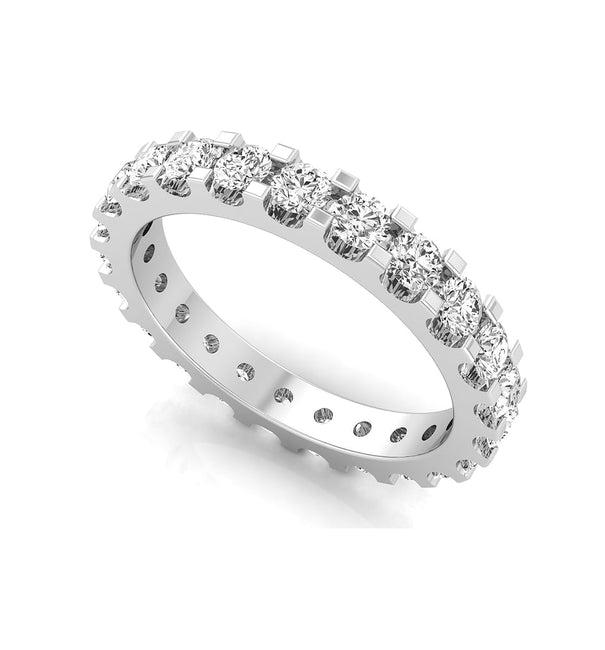 Round Cut Moissanite Full Eternity Women's Stacking Wedding Matching Band Ring