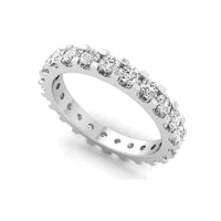 Round Cut Moissanite Full Eternity Women's Stacking Wedding Matching Band Ring