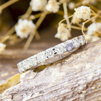 Round Cut Moissanite Full Eternity Women's Wedding Matching Band