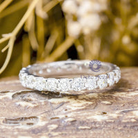 Round Cut Moissanite Full Eternity Women's Wedding Matching Band