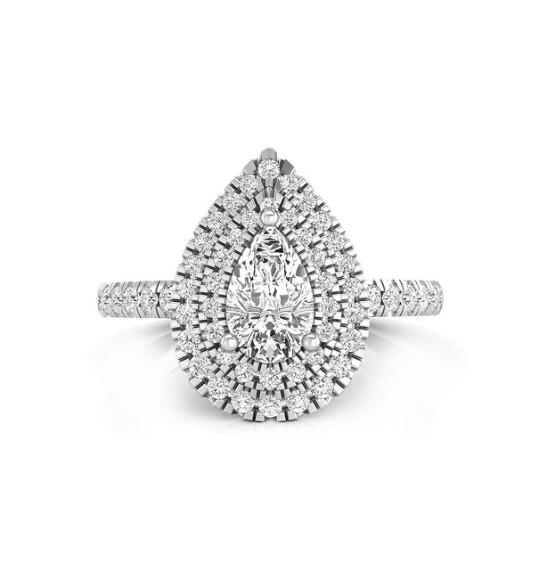 Radiant & Trillion Cut Moissanite Women's Three Stone Wedding Ring