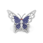 CZ Stone Cocktail Enhancer Party Wear Butterfly Ring Set