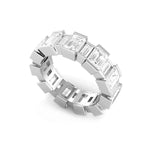 Alternative Emerald & Baguette Cut CZ Stone Full Eternity Band Ring For Women