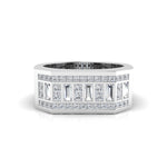 Baguette &  Princess Cut Channel Setting Men's Ring