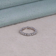 Eternity Wedding Band With Marquise & Round Moissanite - alternate view