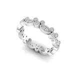 Round Moissanite Marquise Shape Vintage Inspired Eternity Band