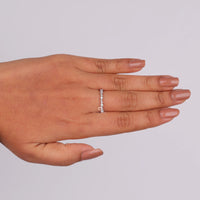 14K Gold Moissanite Eternity Ring, Timeless Wedding Jewelry For Women, Moissanite Promise Band