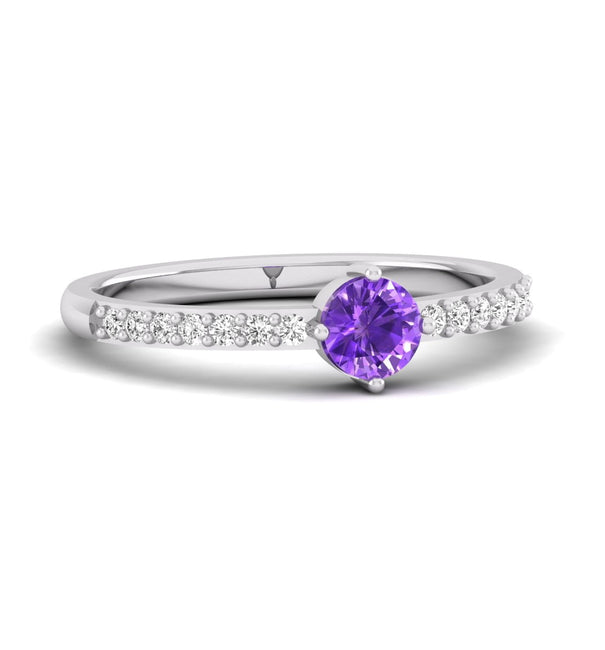 Purple Minimalist Thin Band with half accent