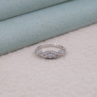 Silver ring with diamonds on a light background, affordable engagement ring, Moissanite wedding ring, classic Moissanite ring, Art Deco style ring, milgrain detail ring, Moissanite ring for her, timeless engagement ring, Moissanite vintage ring