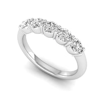 Five Stone Moissanite Wedding Band