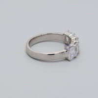 5-stones Emerald Cut Engagement Ring