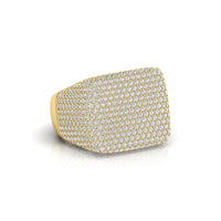 Men's Pinky Ring With Pave Setting Round CZ Stone In 925 Silver