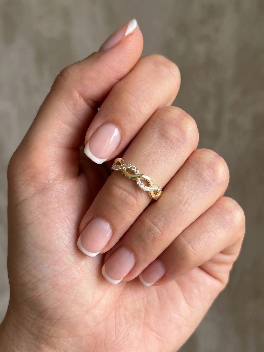 OctaPearl Round Twisted Half Eternity Lab Grown Diamond Pave Wedding Band