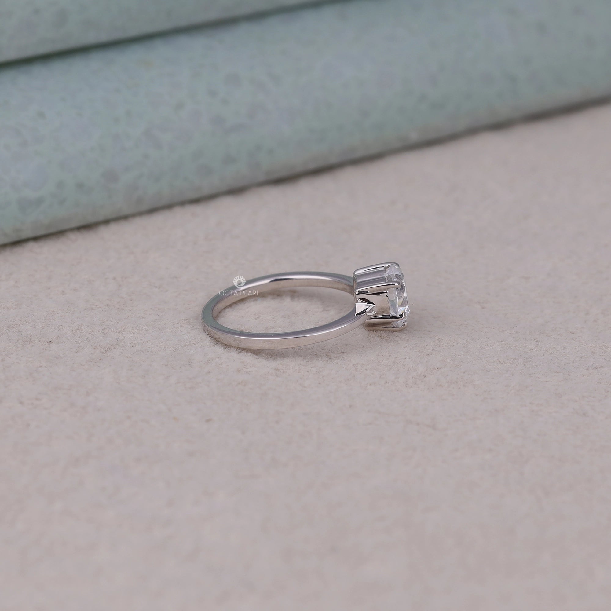 RINGJEWEL Heart Cut Moissanite Solitaire Ring - Near White, Size 7, 4.05 Ct.