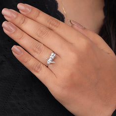 Pikachu-Inspired Sleepy Eevee Ring, Cute Pokémon Character Jewelry, Anime Fan Gift - alternate view