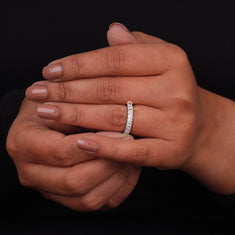 Radiant Cut CZ Full Eternity Band Ring - alternate view