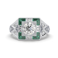 Engraving Filigree Circa 1920 Inspire Art Deo Edwardian Ring