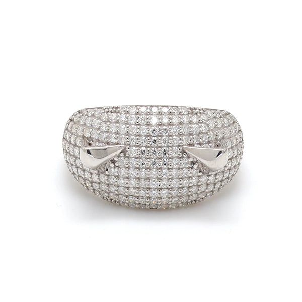 Iced Out Dome Statement Ring – Moissanite Diamond Luxury Ring