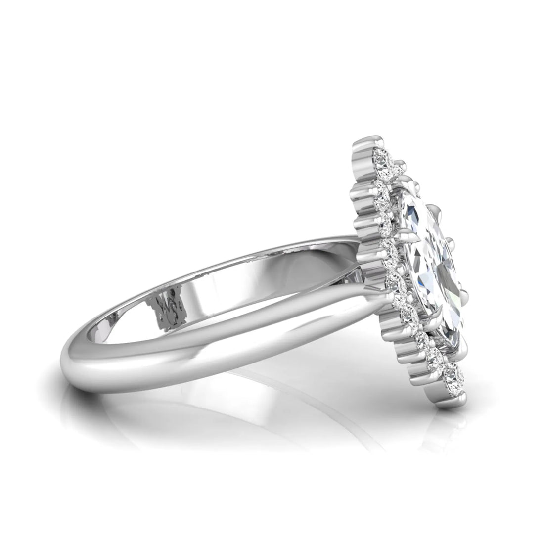 OctaPearl 1 ct Marquise Cut Halo Lab Grown Diamond Engagement Ring