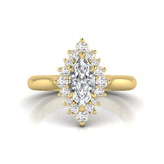 OctaPearl 1 ct Marquise Cut Halo Lab Grown Diamond Engagement Ring