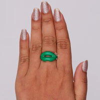 Unisex Green Hot Lips Enamel Ring – Trendy Lip Shape Statement Jewelry