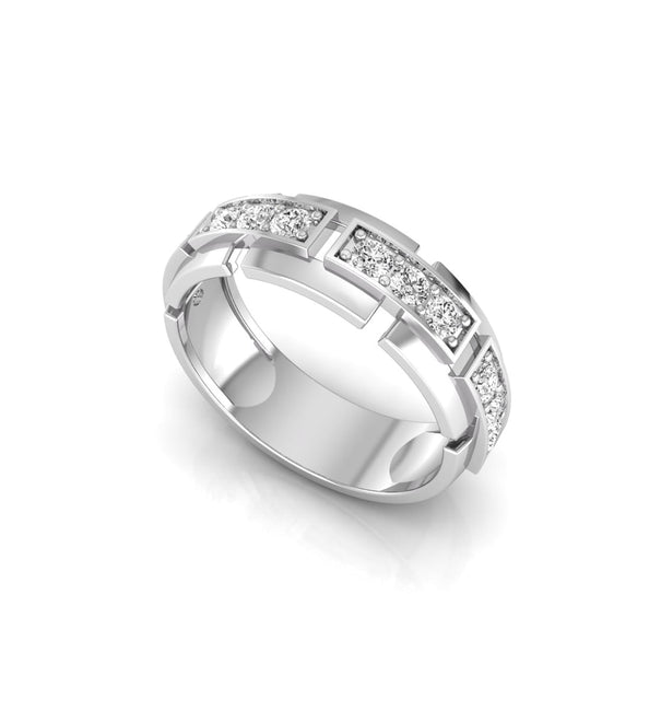 Round Cut Moissanite Half Eternity Wadding Proposal Band For Men