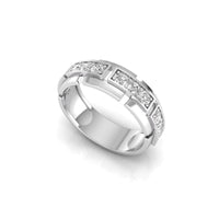 Round Cut Moissanite Half Eternity Wadding Proposal Band For Men