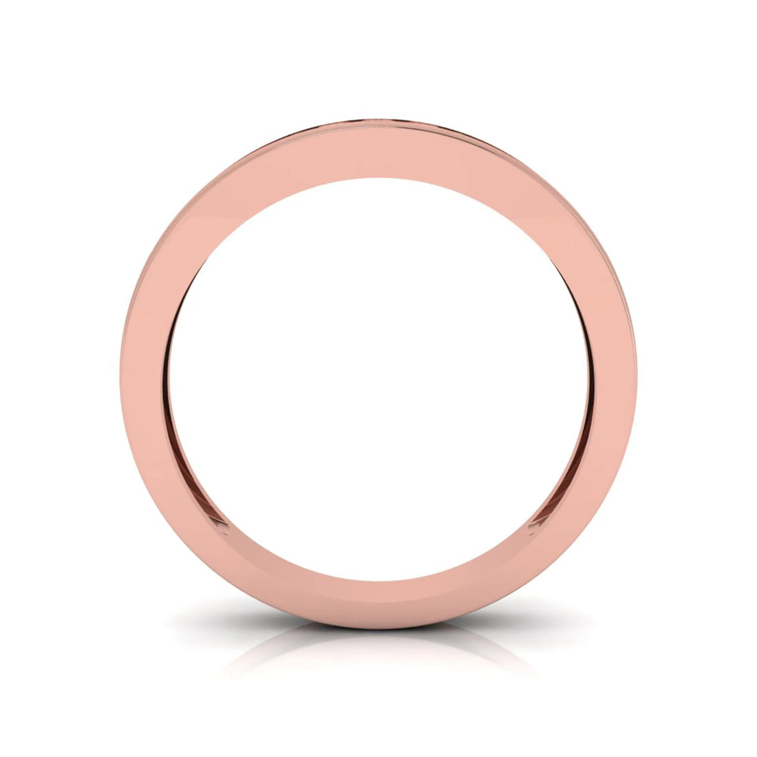 OctaPearl Channel Set Round Lab Grown Diamond Minimalist Half Eternity Wedding Band