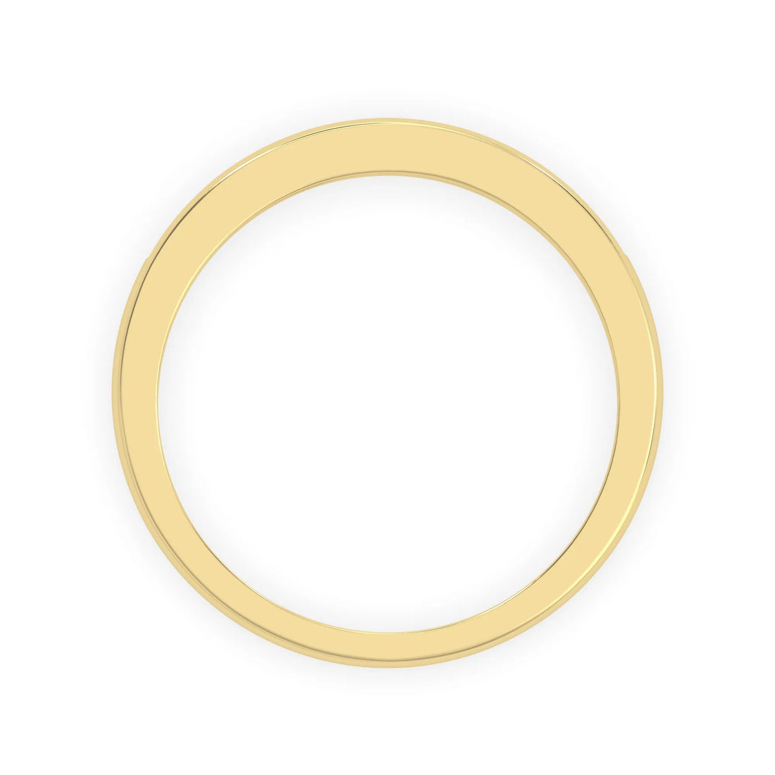 OctaPearl Channel Set Round Lab Grown Diamond Minimalist Half Eternity Wedding Band