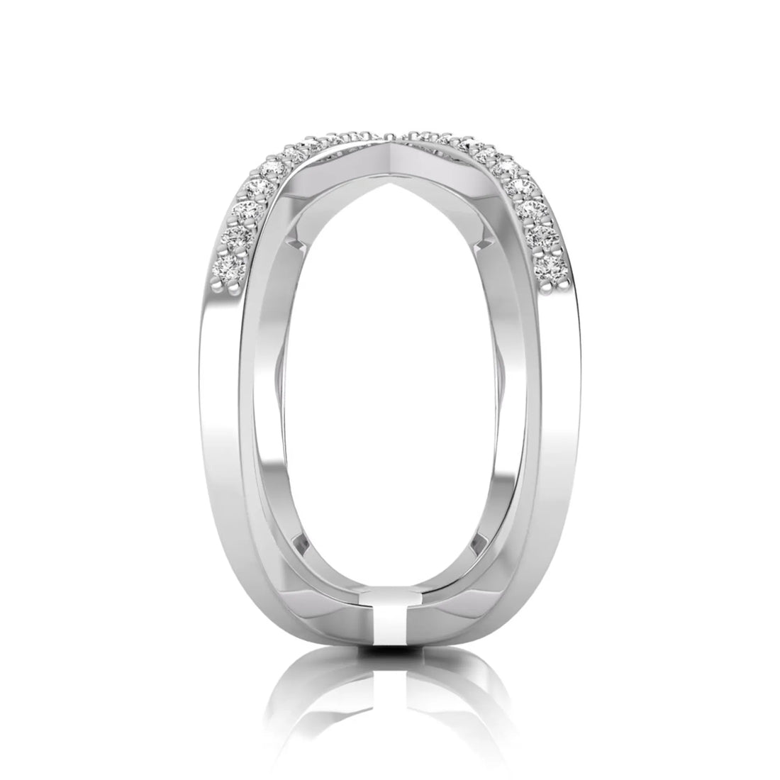 OctaPearl X-Over Stackable Lab Grown Diamond Pavé Engagement Ring