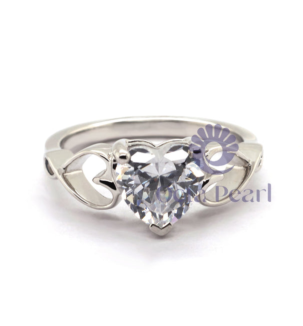 2ct Heart Shape Solitaire Ring For Wedding