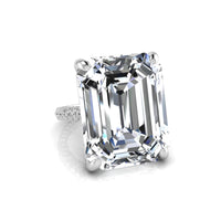 25x20 MM Emerald CZ Stone Cocktail Party Wear Ring For Women