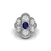 Milgrain Vintage-style  Art Deco Ring