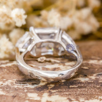 3-Stone Princess-Cut Moissanite Ring