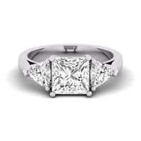 3-Stone Princess-Cut Moissanite Ring