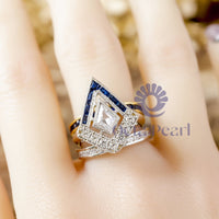 Kite Shape Stackable Bridal Ring Set