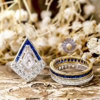 Kite Shape Stackable Bridal Ring Set