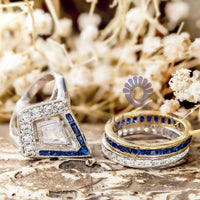 Kite Shape Stackable Bridal Ring Set