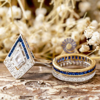 Kite Shape Stackable Bridal Ring Set