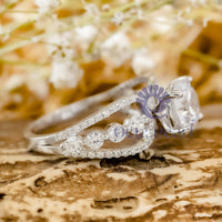 Round Cut Moissanite Unique Shank Wedding Anniversary Gift Ring