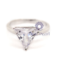 Triangle CZ Stone Solitaire Wedding Engagement Ring For Women