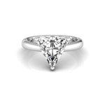 Triangle CZ Stone Solitaire Wedding Engagement Ring For Women