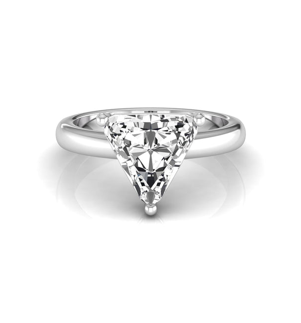 Triangle CZ Stone Solitaire Wedding Engagement Ring For Women