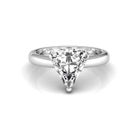 Triangle CZ Stone Solitaire Wedding Engagement Ring For Women