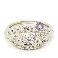 Round Cut Moissanite Antique Vintage Wedding Ring