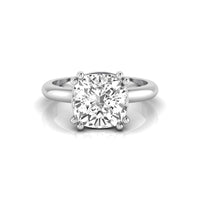 10 MM Moissanite Cushion Cut Solitaire Engagement Ring