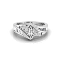 Channel-Set Bypass Shank Engagement Ring